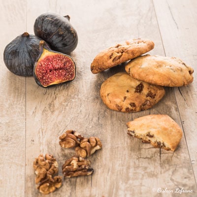 cookies huile d'olive figues noix