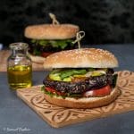 huiles et olives, recette, Burger vegan avec un steak végétal