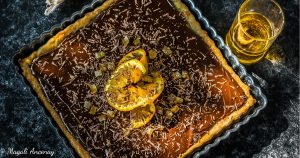 Recette tarte chocolat orange huile d'olive goût à l'ancienne dessert pique-nique déjeuner facebook