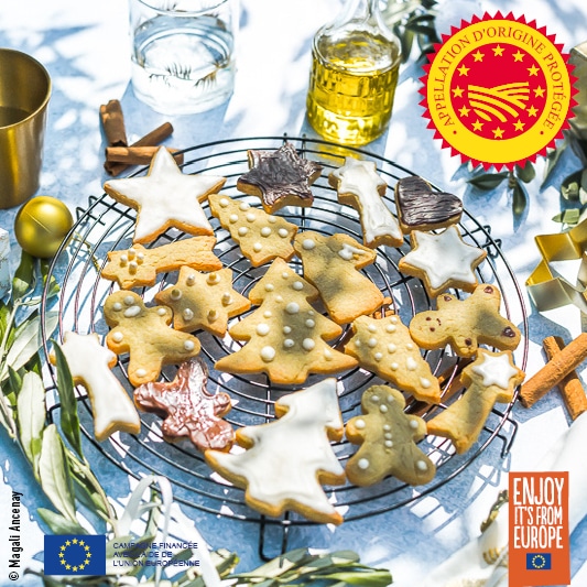 huiles et olives, Biscuits de noël à l'huile d'olive