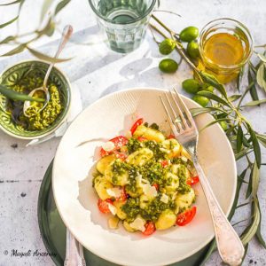 huiles et olives, recette de gnocchis maison aux tomates séchées et pesto à l'huile d'olive de France
