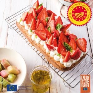 huiles et olives, recette tartake fraises-rhubarbe
