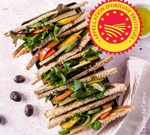 recette de club sandwich estival, tomate, olives, salade, huile d'olive