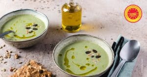 recette de velouté de brocolis à l'huile d'olive de Nyons AOP