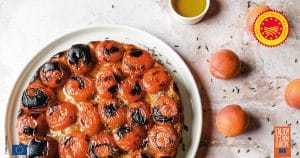 huiles et olives, recettes, tarte tatin abricot lavande