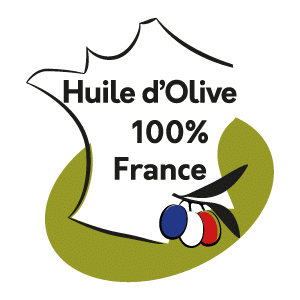 Logo huile d'olive 100% France goût intense