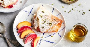 huiles et olives, Pastilla pêche – fleur d’oranger