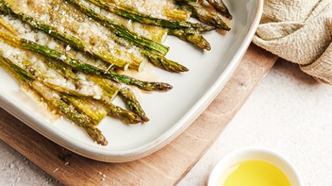 huiles et olives, recettes, asperges rôties au parmesan et à l'huile d'olive de France