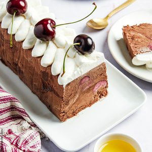 huiles et olives, recettes, marquise au chocolat façon forêt noire