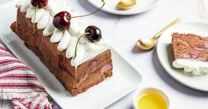 huiles et olives, recettes, marquise au chocolat façon forêt noire