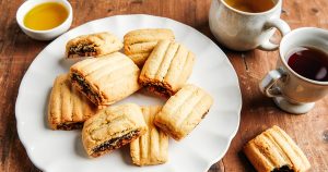 huiles et olives, recettes, sablés à la figue séchée