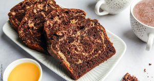 huiles et olives, recette de gâteau marbré au cacao