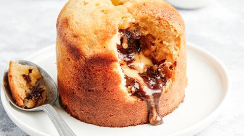 huiles et olives, recette de gâteau coeur coulant nougat-chocolat