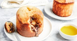 huiles et olives, recette de gâteau coeur coulant nougat-chocolat