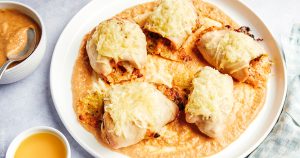 huiles et olives, recette d'escalopes de poulet farcies, sauce savoureuse à l'huile d'olive de Nice AOP