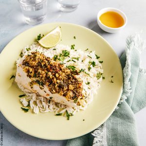 huiles et olives, recette de thon mi cuit en croute d'herbes (thym, romarin, ciboulette) et huile d'olive