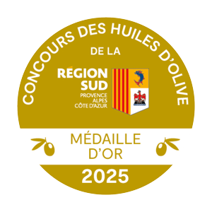 concours des huiles d'olive de la région sud 2025 - médaille d'or