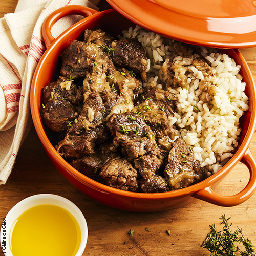 Recette de gardiane de boeuf ou de taureau à l'huile d'olive