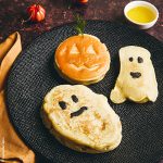 Recette de pancakes d'Halloween au jambon et au fromage