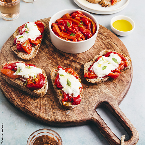 Recette de poivrons marinés à l'huile d'olive de France goût intense