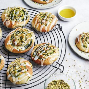 recette de pistache rolls à l'huile d'olive de Nyons AOP