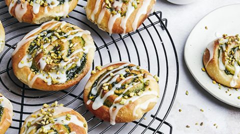 recette de pistache rolls à l'huile d'olive de Nyons AOP