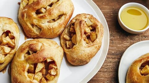 recette d'Apple pie revisitée, huile d'olive du Languedoc AOP