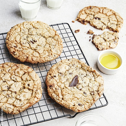 recette de Cookies à l’huile d’olive façon New York