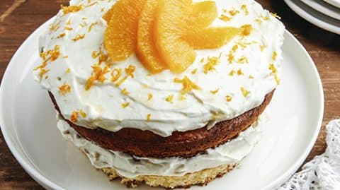 recette de Layer cake orange, safran, huile d'olive