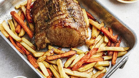 recette de Rôti de porc à la toscane, ail, romarin & huile d’olive de la Vallée des Baux-de-Provence AOP