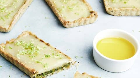recette de tartelettes pistache – citron vert - huile d'olive